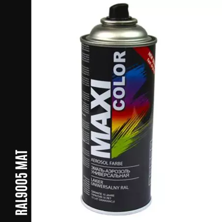 MOTIP MAXI COLOR lak Ral 9005 černý matný sprej 400ml