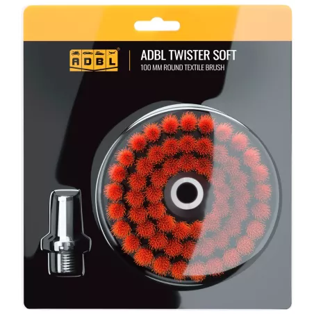 ADBL Twister Soft – Měkká kartáčová štětka 100mm na vrtačku nebo leštičku pro čištění čalounění