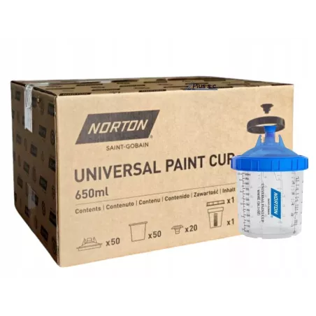 Sada NORTON PPS - 650ML, 50 kusů, 125μm - Ideální pro profesionální lakování!